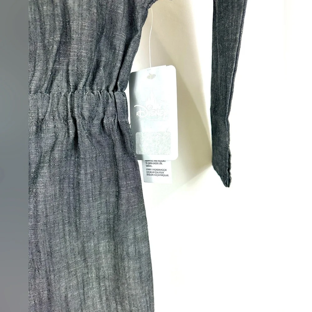 Disney Milan Jumpsuit Gray Zipper Front Elastic Waist Sizes 3 & 4